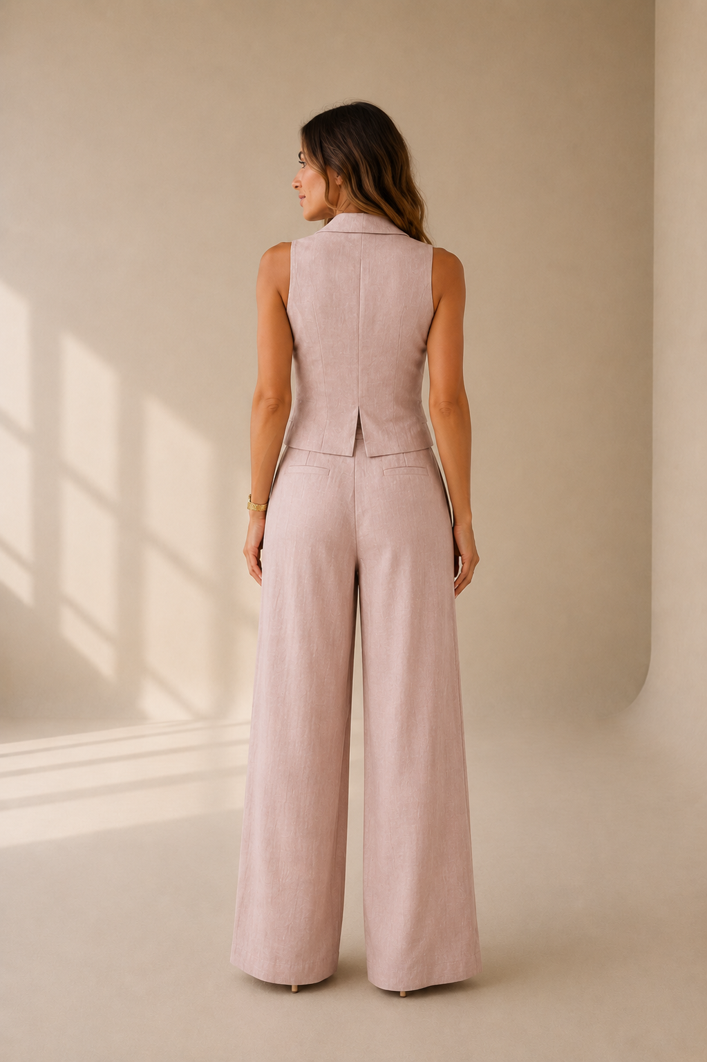 Carmen | Conjunto de lino de dos piezas con escote en V Position 4
