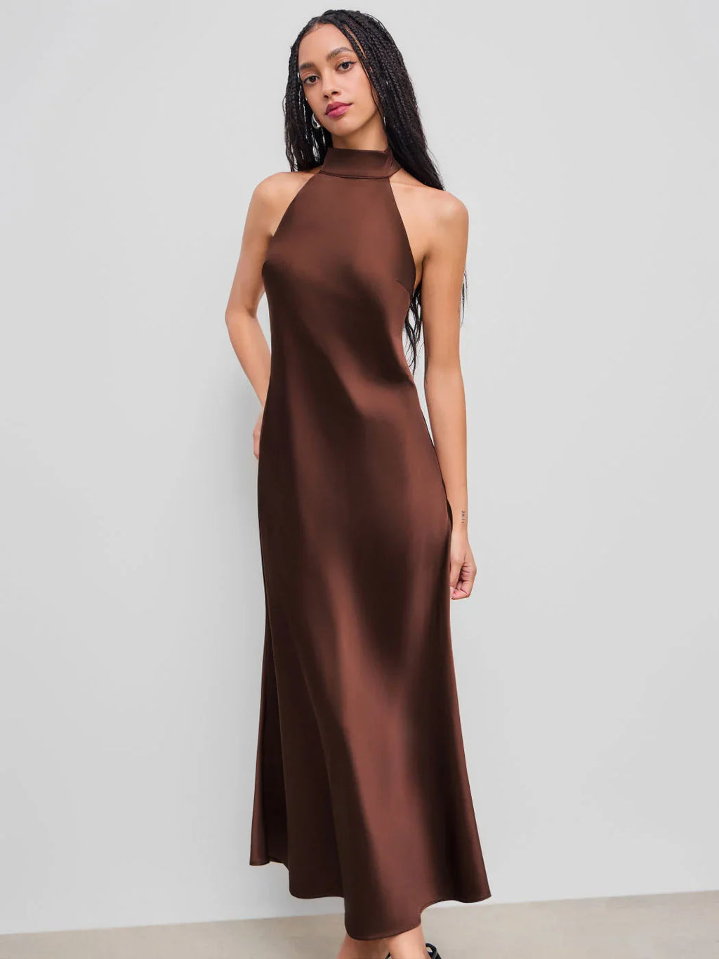 Denisa™ – Vestido Maxi Satinado Position 3