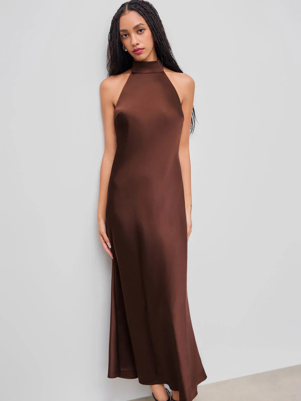 Denisa™ – Vestido Maxi Satinado Position 4