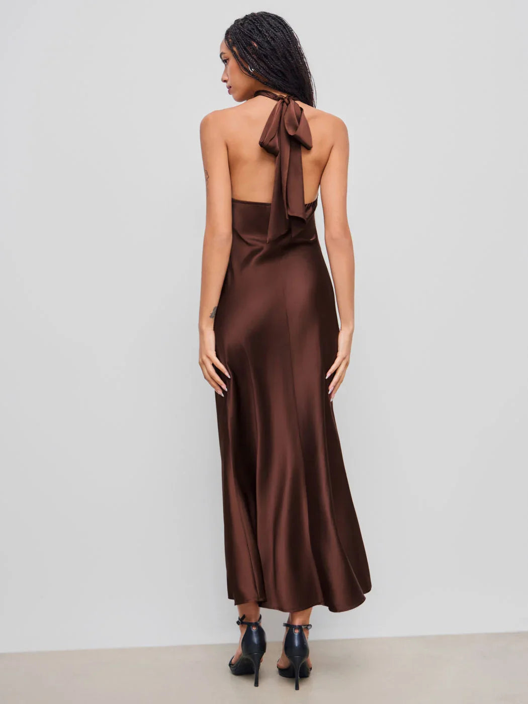 Denisa™ – Vestido Maxi Satinado Position 1