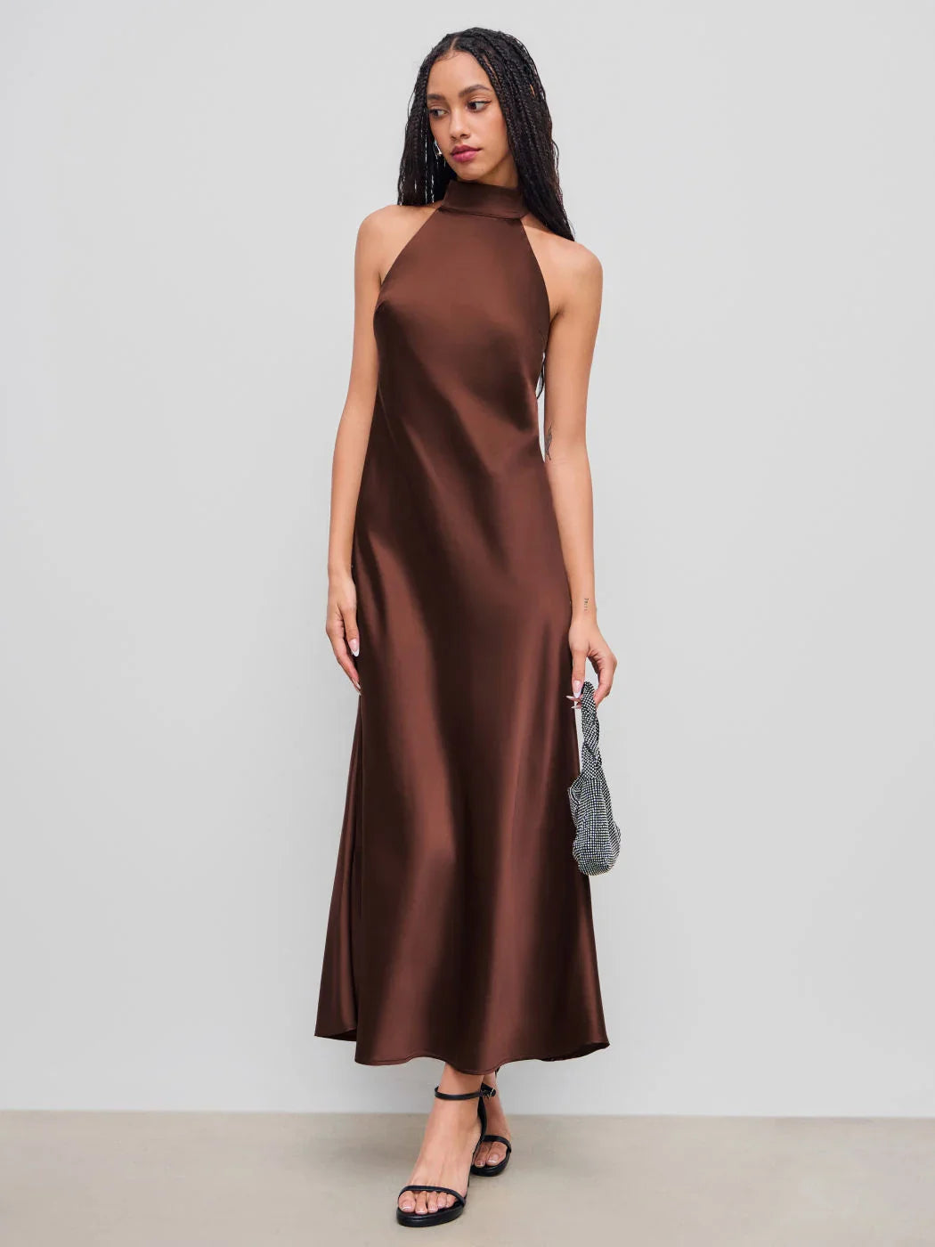 Denisa™ – Vestido Maxi Satinado Position 1