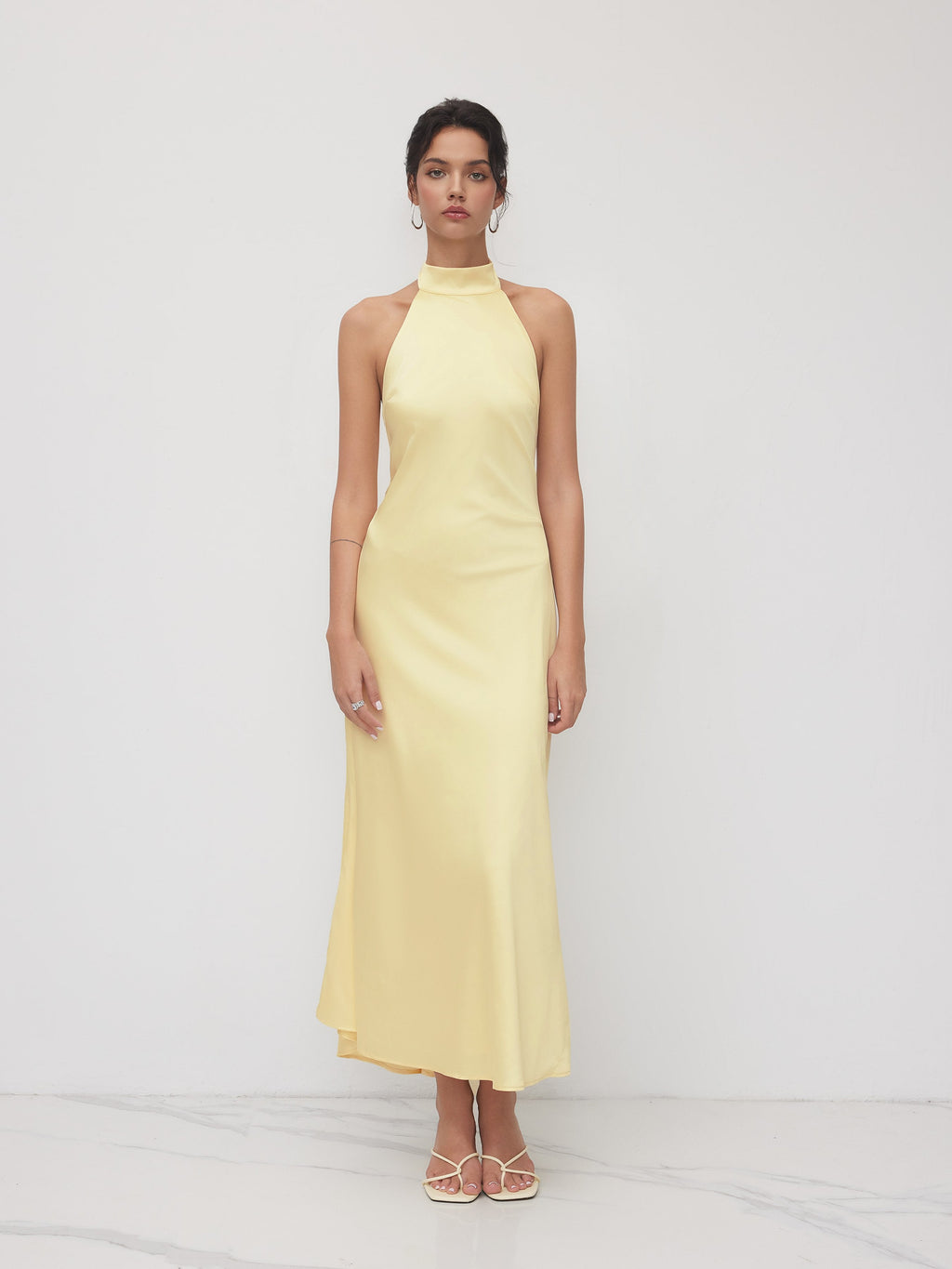 Denisa™ – Vestido Maxi Satinado Position 1