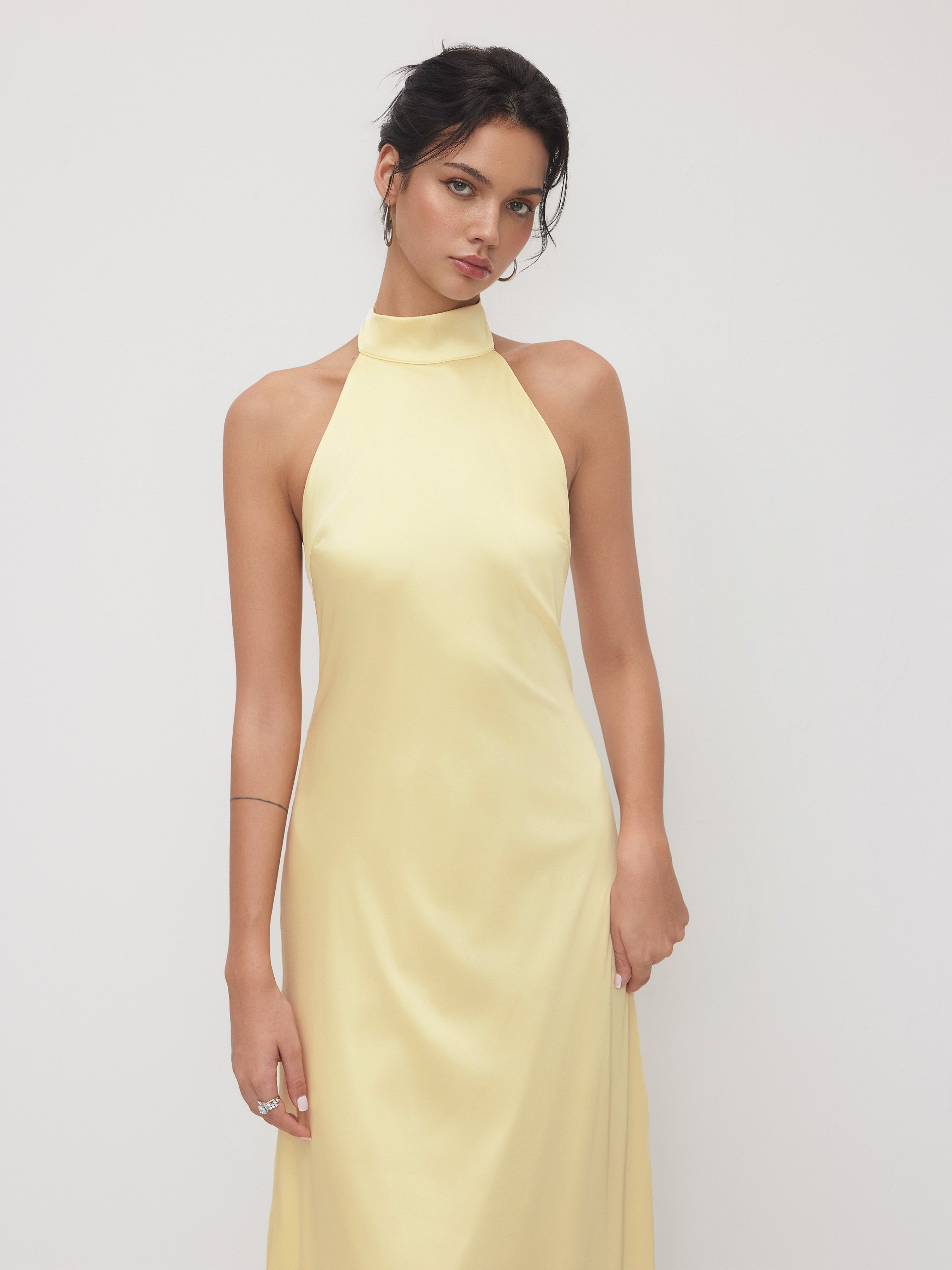 Denisa™ – Vestido Maxi Satinado Position 5