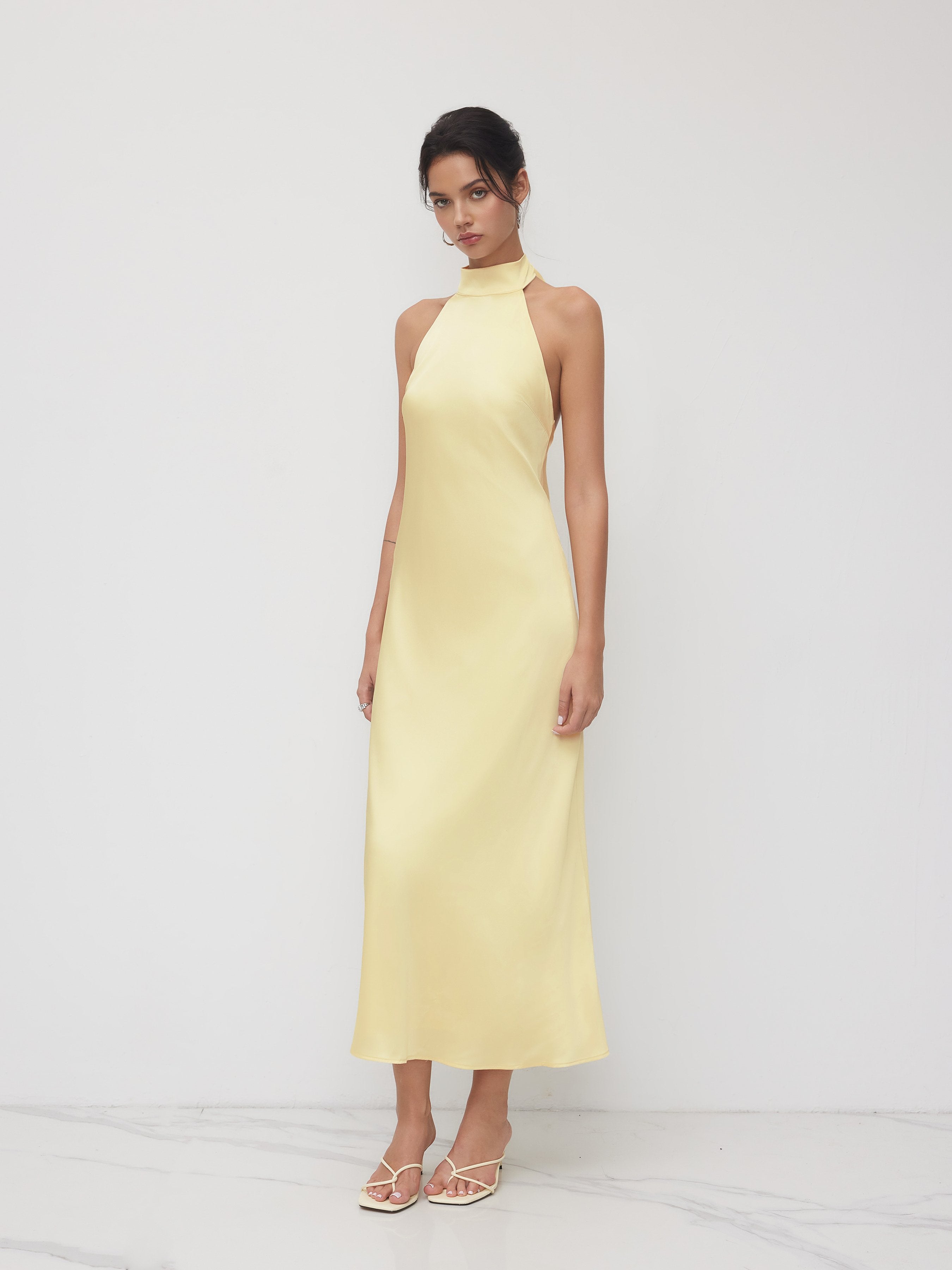 Denisa™ – Vestido Maxi Satinado Position 8