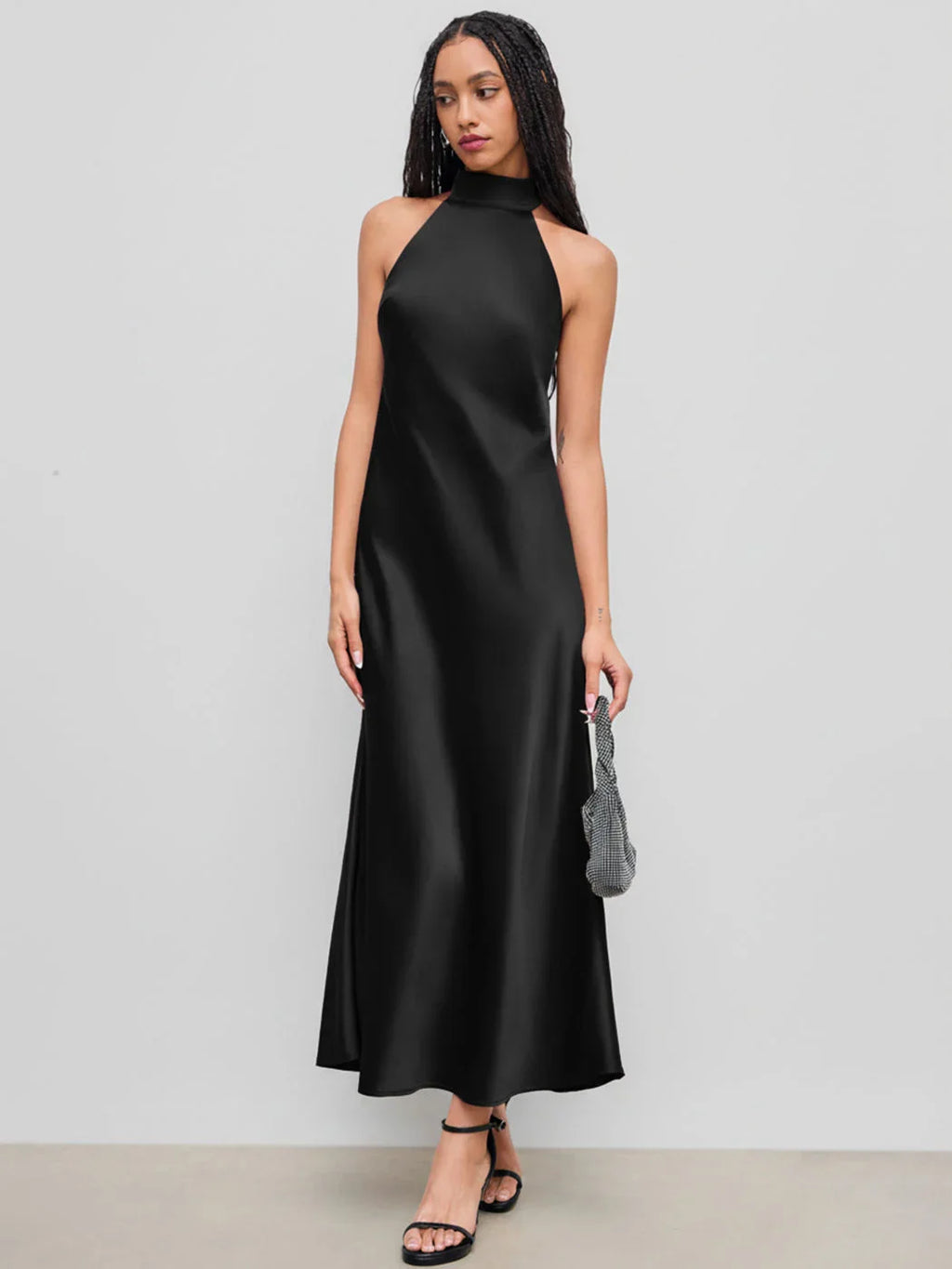 Denisa™ – Vestido Maxi Satinado Position 1