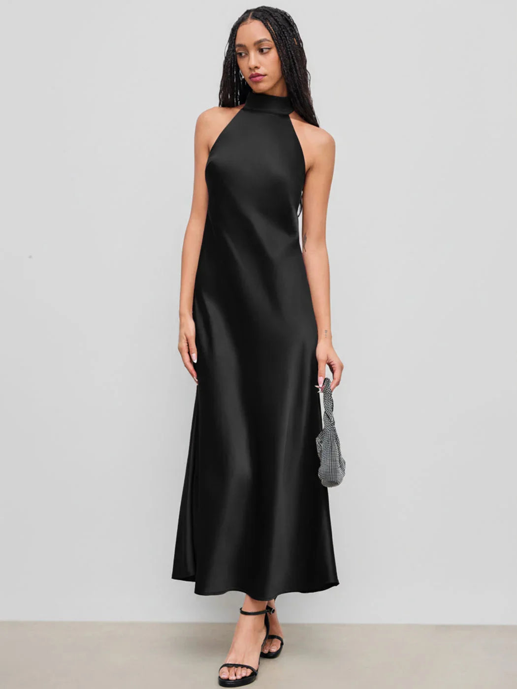 Denisa™ – Vestido Maxi Satinado Position 1