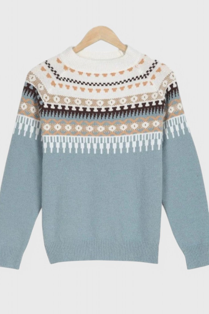 Gemma - Jersey de Cuello Redondo