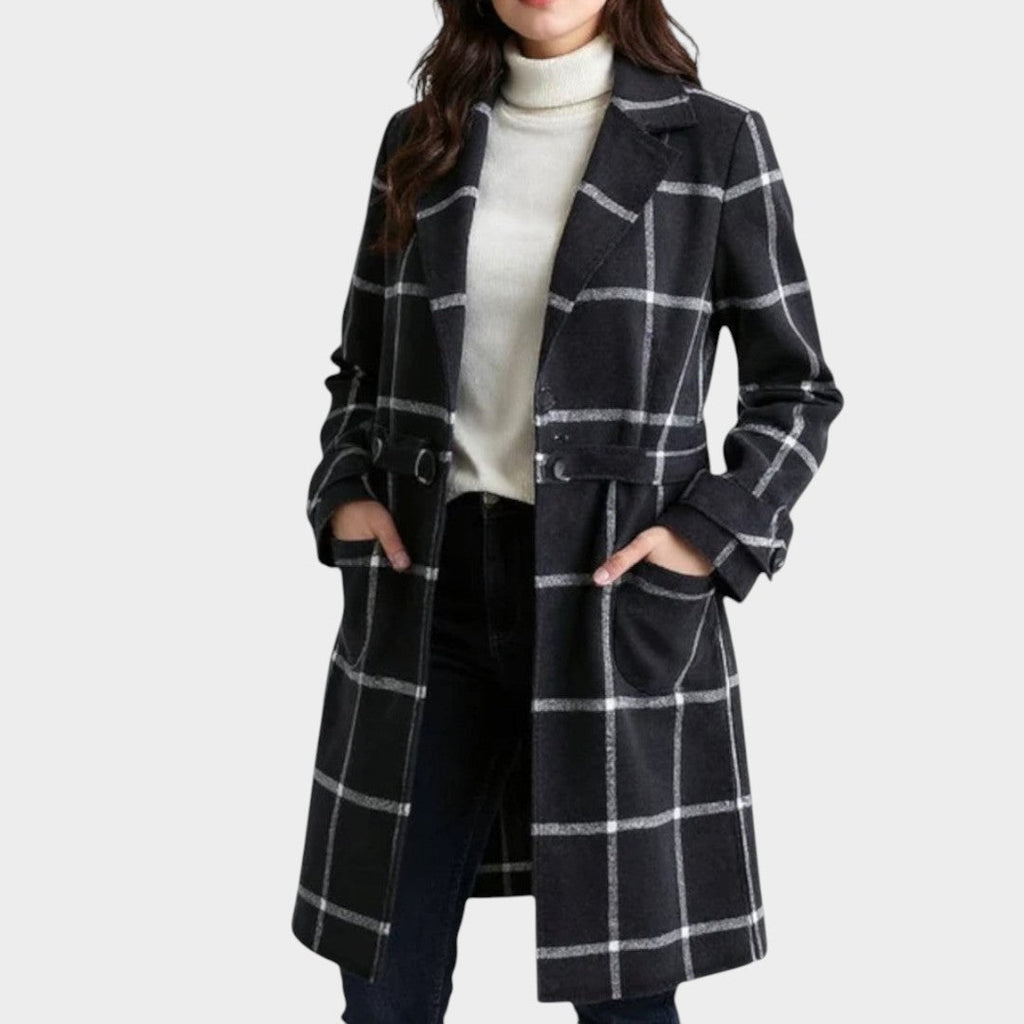 Adriana - Abrigo Clásico con Estampado