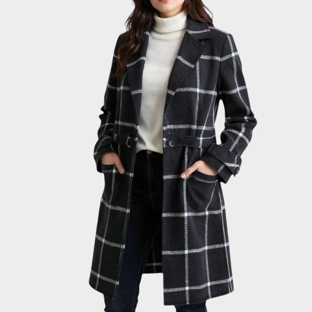 Adriana - Abrigo Clásico con Estampado