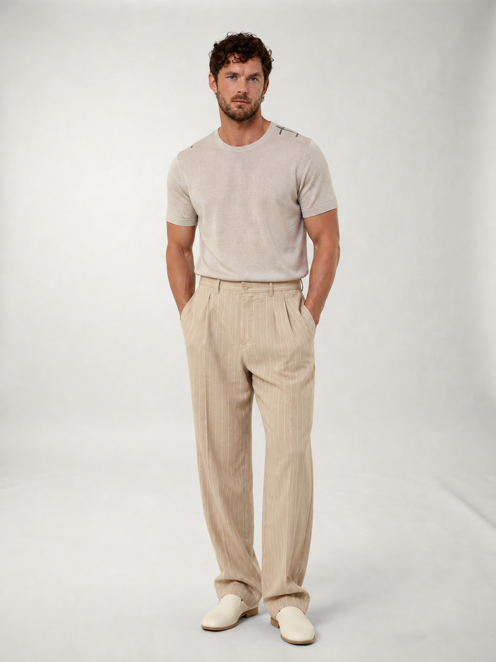 Pantalones de Lino a Rayas Position 9