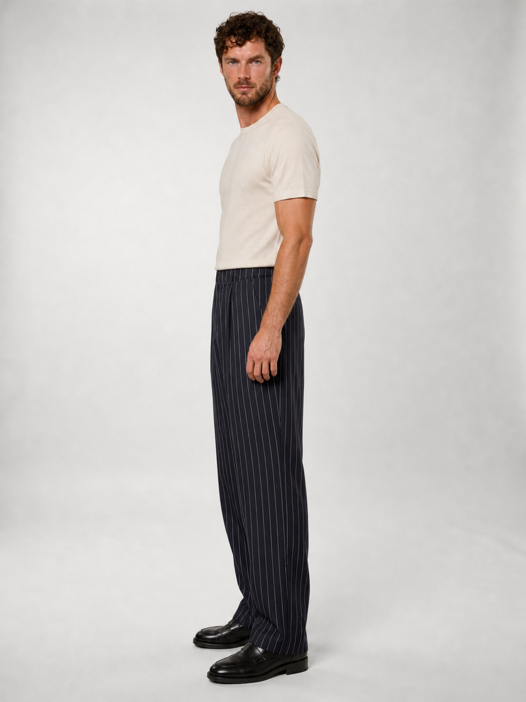 Pantalones de Lino a Rayas Position 12