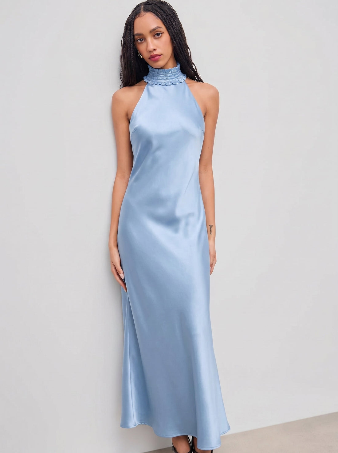 Denisa™ – Vestido Maxi Satinado Position 1