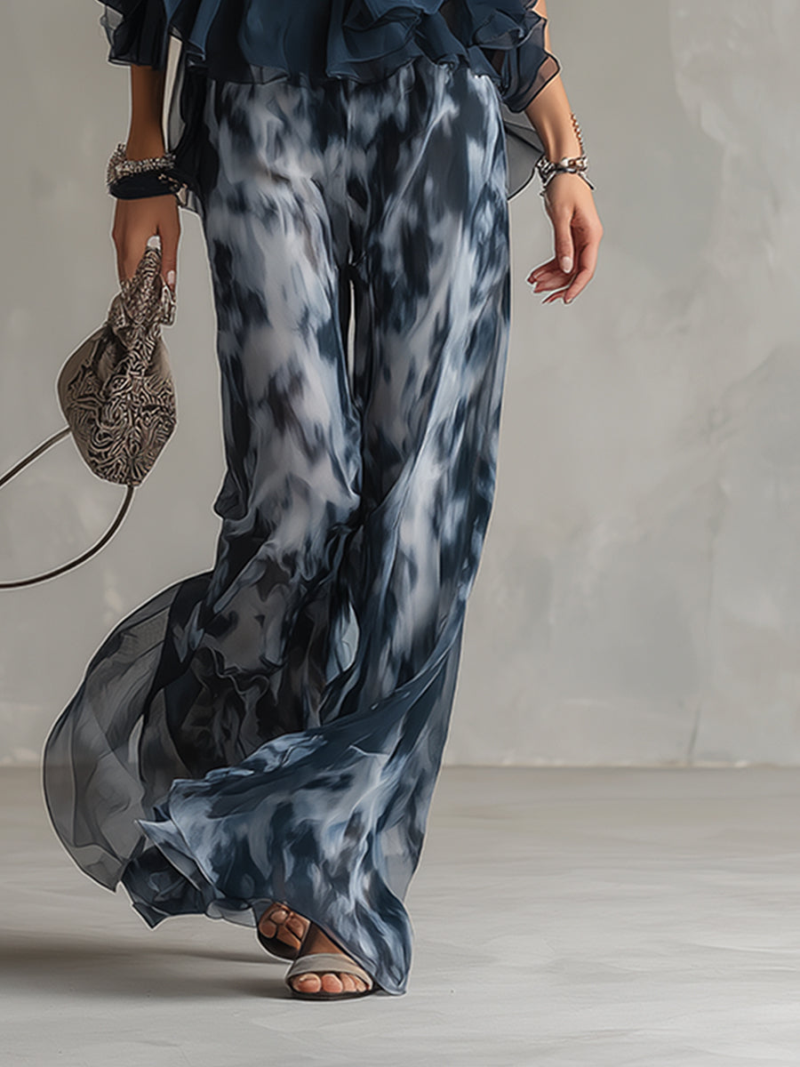 Élise | Conjunto elegante y ligero con top fluido y pantalones anchos Position 6