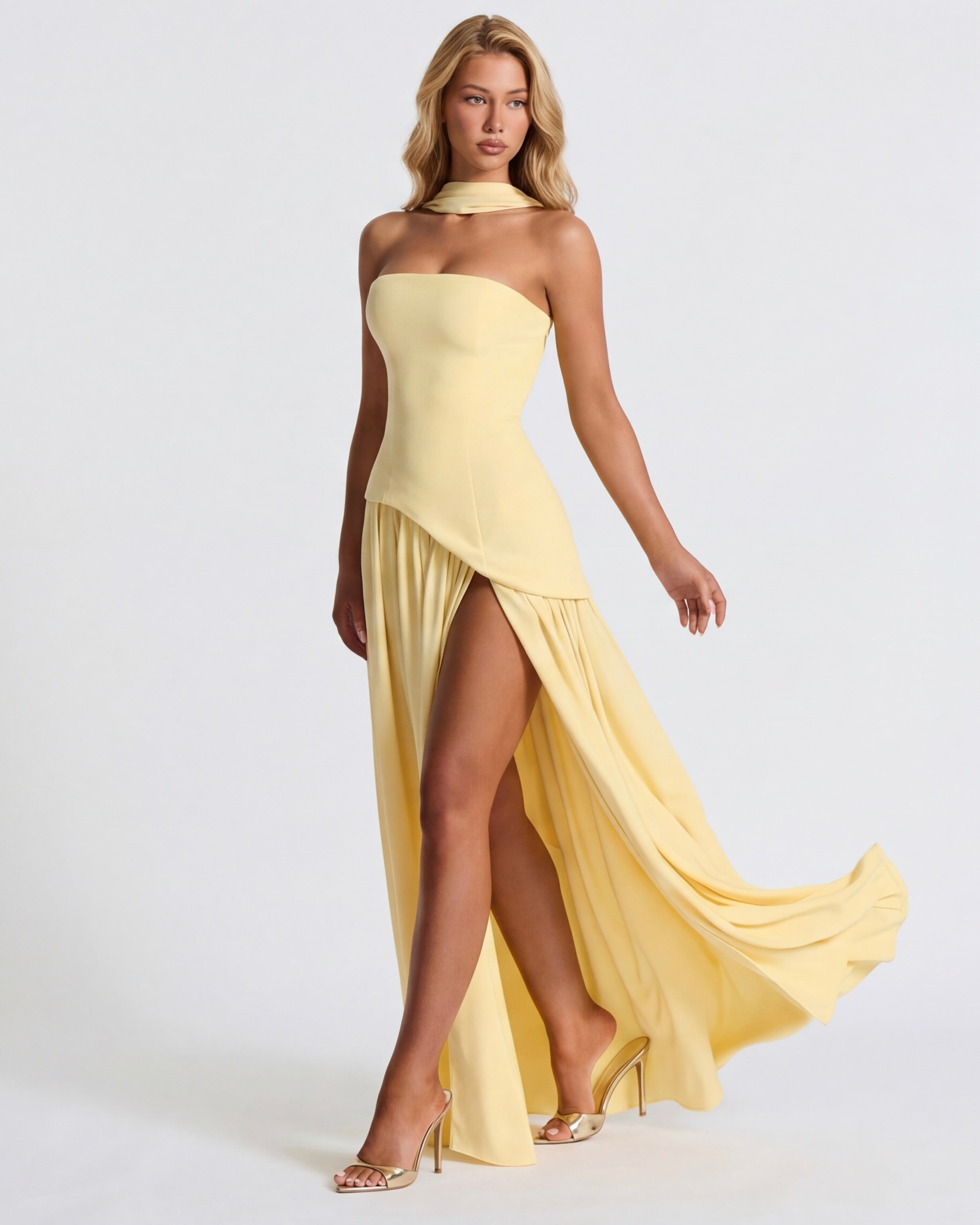 Aurelia™ - Vestido Largo Strapless con Drapeado Position 2