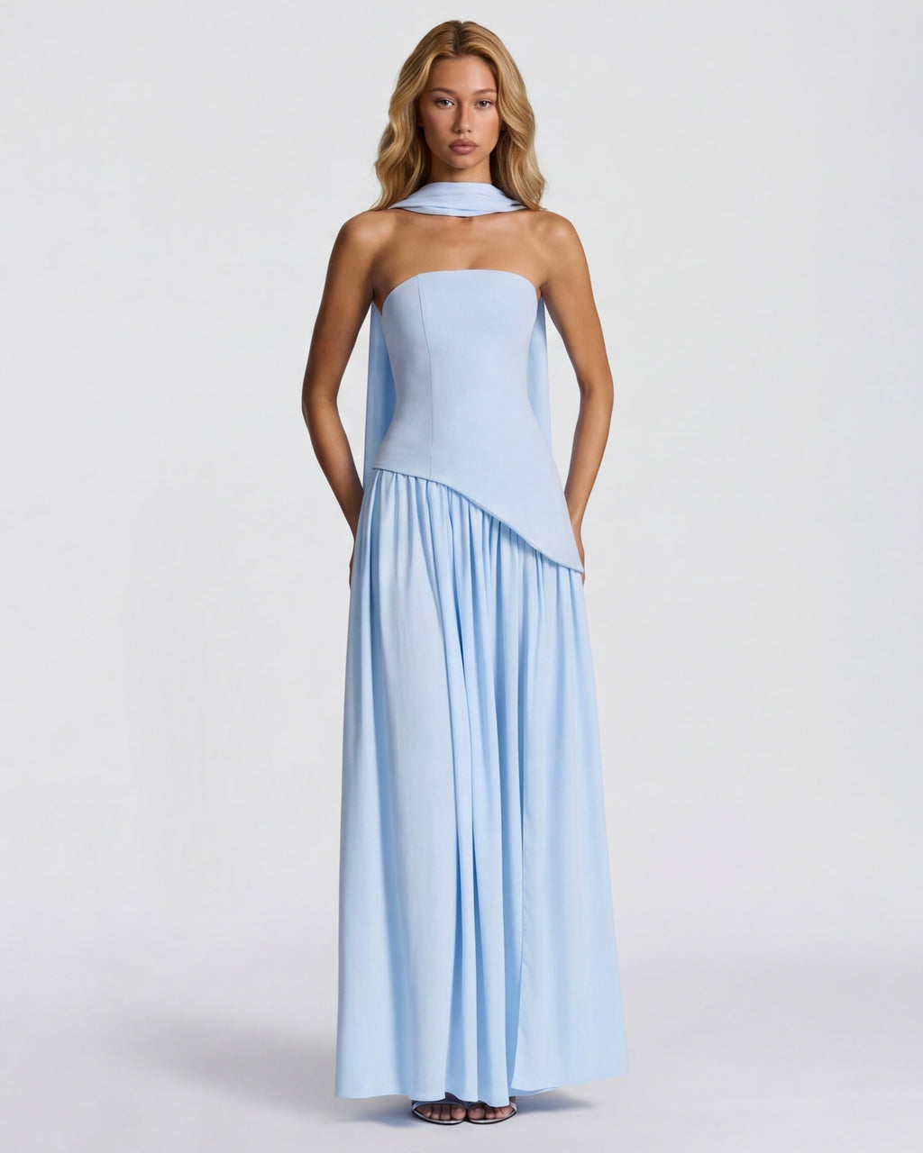 Aurelia™ - Vestido Largo Strapless con Drapeado Position 8