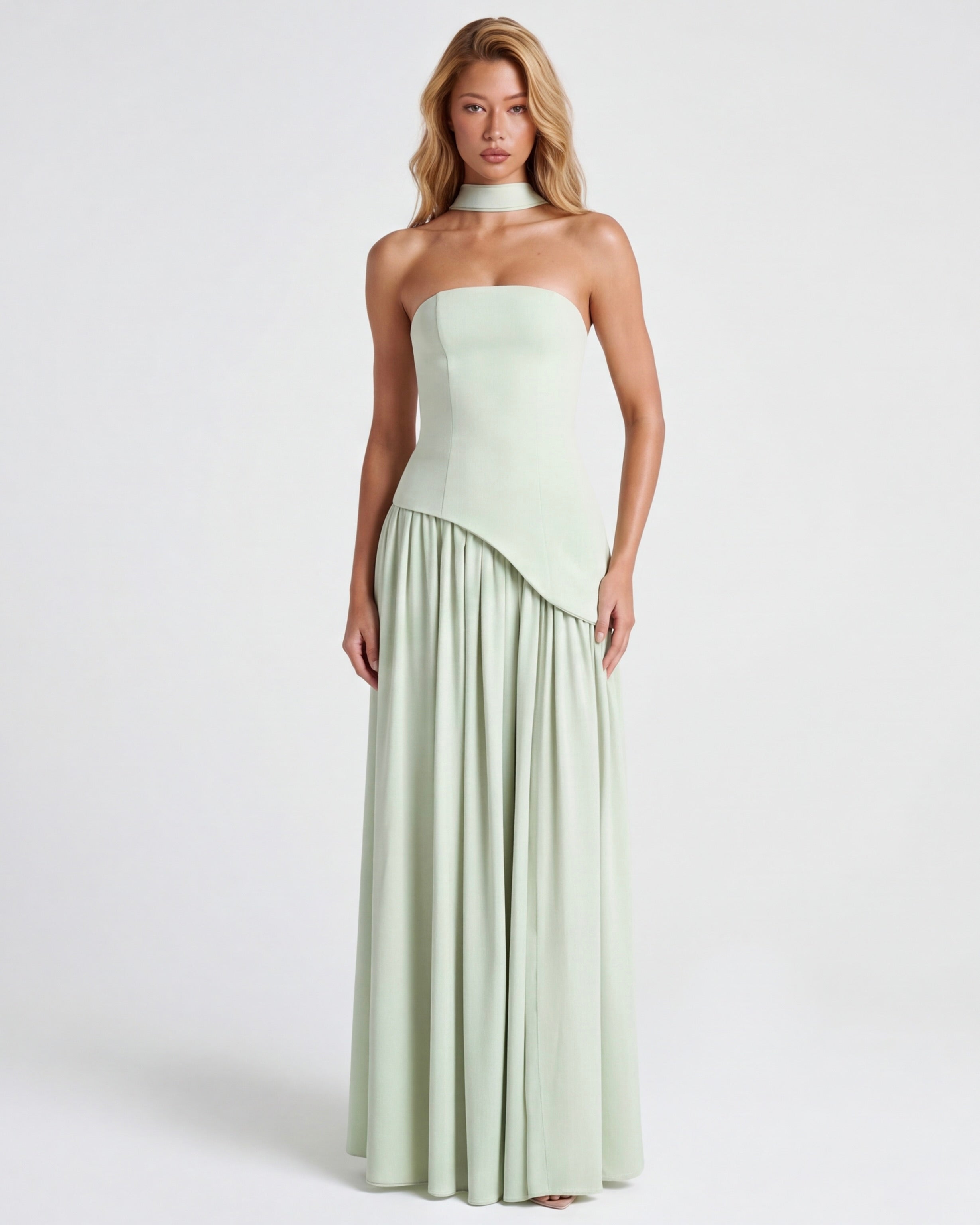 Aurelia™ - Vestido Largo Strapless con Drapeado Position 18