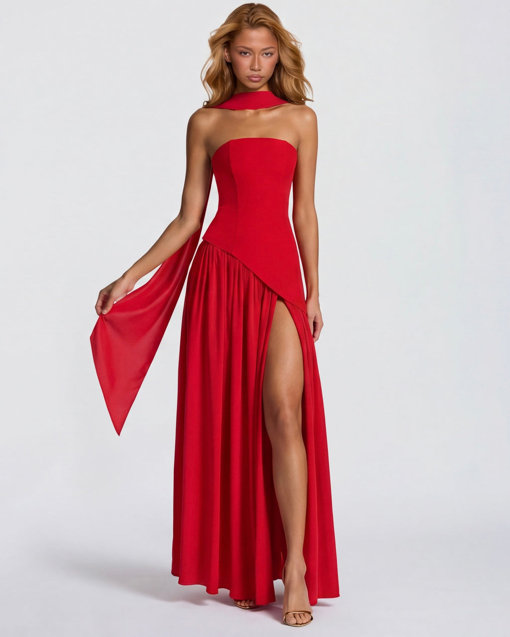 Aurelia™ - Vestido Largo Strapless con Drapeado Position 16