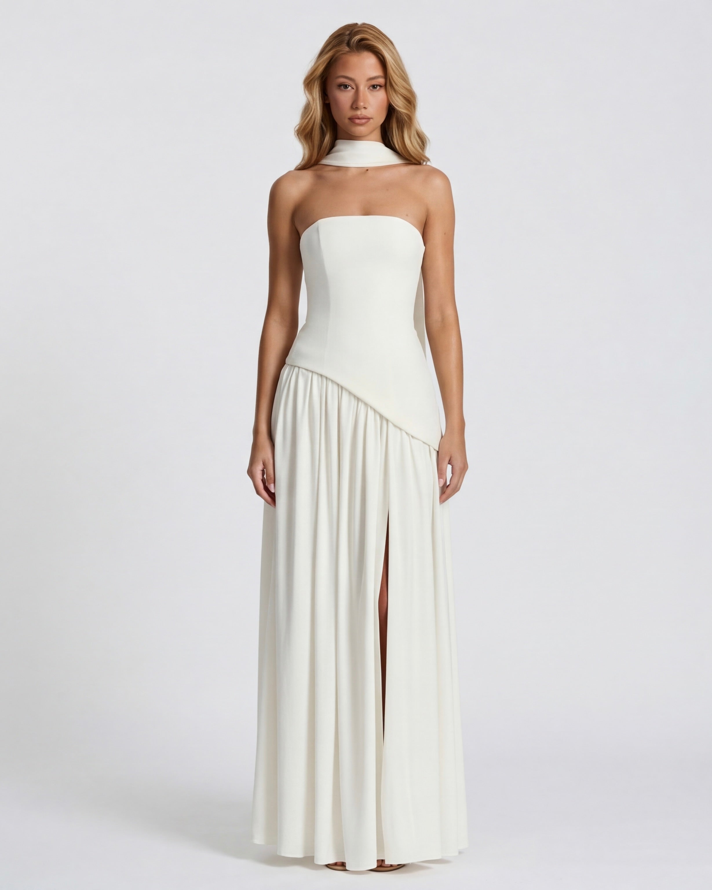 Aurelia™ - Vestido Largo Strapless con Drapeado Position 12