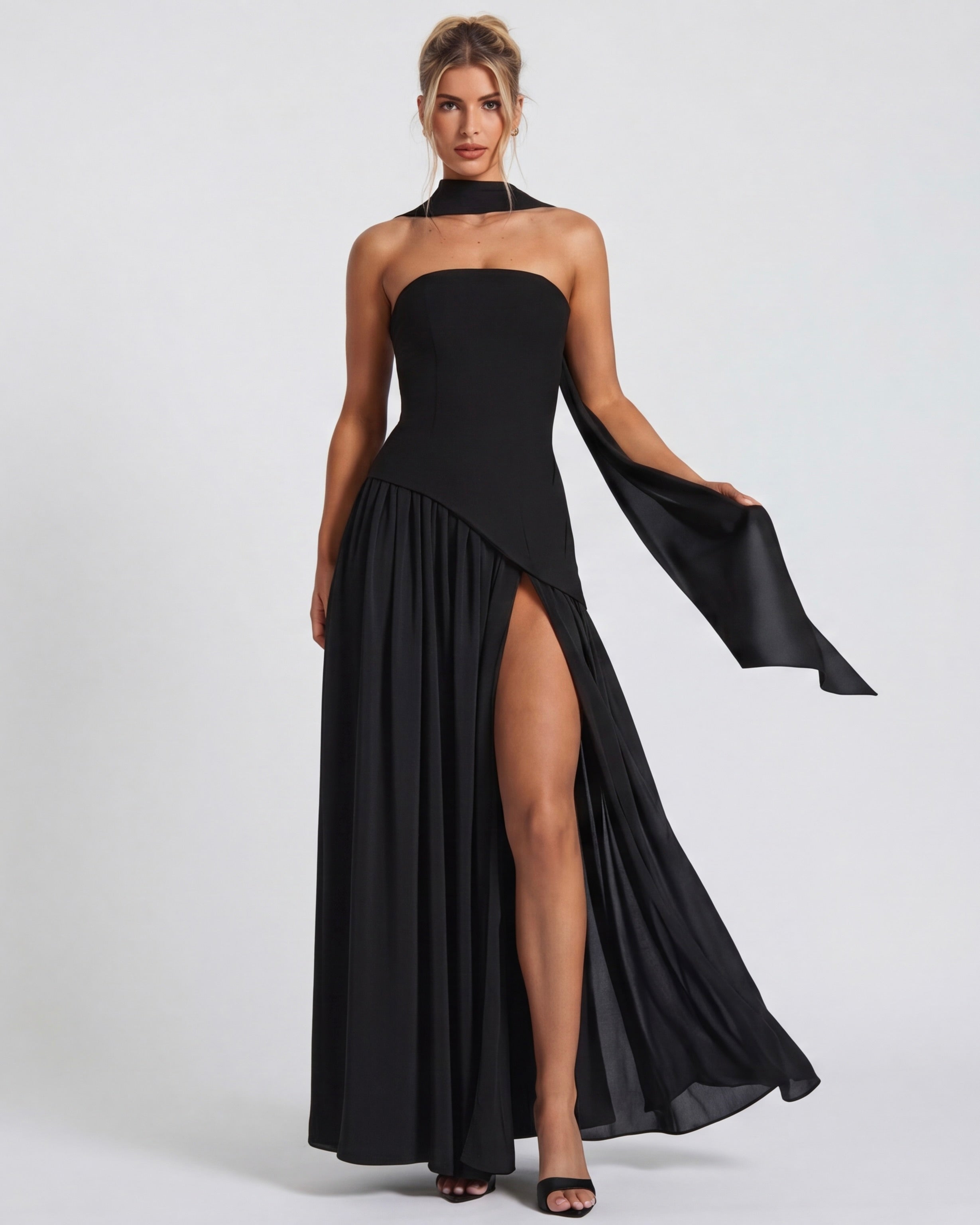 Aurelia™ - Vestido Largo Strapless con Drapeado Position 21