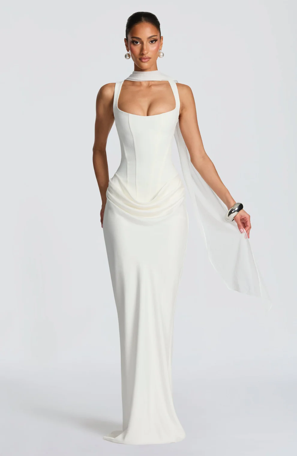 Antonella™ - Vestido de Gala en Satén Position 4